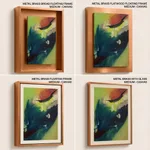 Green blue abstract face eye