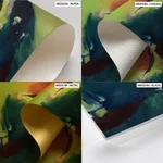 Green blue abstract face eye
