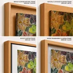 Abstract white line flowers