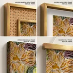 Abstract white line flowers