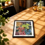 Abstract white line flowers