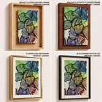 Abstract colorful black flowers