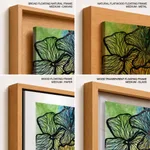 Abstract colorful black flowers