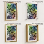 Abstract colorful black flowers