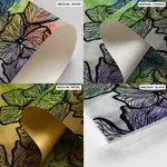 Abstract colorful black flowers