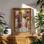 Abstract tulip colorful flowers