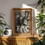 Pencil sketch abstract face