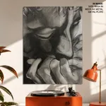 Pencil sketch abstract face