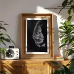 Abstract black hand with flower bee
