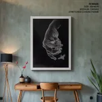 Abstract black hand with flower bee
