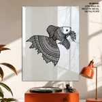 Abstract line drawing fish