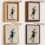 Black abstract messed bale dancing girl