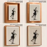 Black abstract messed bale dancing girl