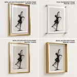Black abstract messed bale dancing girl