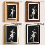 White abstract messed bale dancing girl