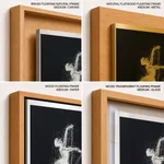 White abstract messed bale dancing girl