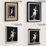 White abstract messed bale dancing girl