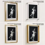 White abstract messed bale dancing girl