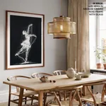 White abstract messed bale dancing girl