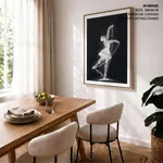 White abstract messed bale dancing girl