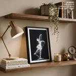 White abstract messed bale dancing girl