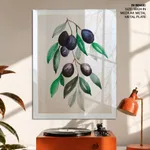 Vinatge botanical black blue fruit