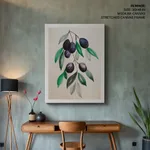 Vinatge botanical black blue fruit