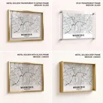 Black poster map of washington dc