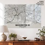 Black poster map of washington dc