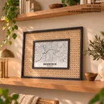 Black poster map of washington dc