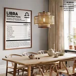 LIBRA Nutrition Facts - Zodiac Sign Chart – Wall Hanging