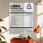 LIBRA Nutrition Facts - Zodiac Sign Chart – Wall Hanging