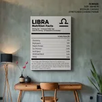 LIBRA Nutrition Facts - Zodiac Sign Chart – Wall Hanging