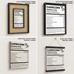 CAPRICORN Nutrition Facts - Zodiac Sign Humor – Wall Art