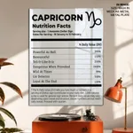 CAPRICORN Nutrition Facts - Zodiac Sign Humor – Wall Art