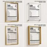 LEO Nutrition Facts - Humorous Zodiac Sign – Home Decor
