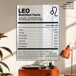 LEO Nutrition Facts - Humorous Zodiac Sign – Home Decor