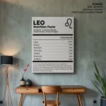 LEO Nutrition Facts - Humorous Zodiac Sign – Home Decor