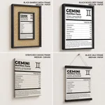 GEMINI Nutrition Facts - Humorous Zodiac Profile – Wall Painting