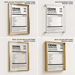 GEMINI Nutrition Facts - Humorous Zodiac Profile – Wall Painting