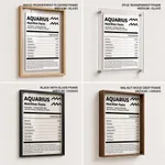 AQUARIUS Nutrition Facts - Zodiac Traits Chart – Wall Decor