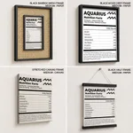 AQUARIUS Nutrition Facts - Zodiac Traits Chart – Wall Decor