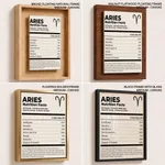 ARIES, Nutritional Label, Funny Wall Art