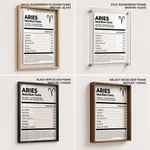 ARIES, Nutritional Label, Funny Wall Art