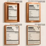 ARIES, Nutritional Label, Funny Wall Art