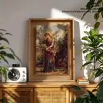 Girl head with birds