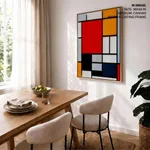 Composition with large red plane yellow black gray and blue by Piet Mondrian (1921)