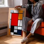 Composition with large red plane yellow black gray and blue by Piet Mondrian (1921)