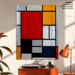 Composition with large red plane yellow black gray and blue by Piet Mondrian (1921)