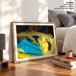 Yellow blue abstract wave